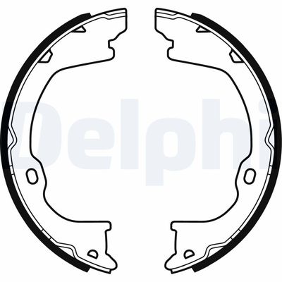 Brake Shoe Set, parking brake DELPHI LS2055