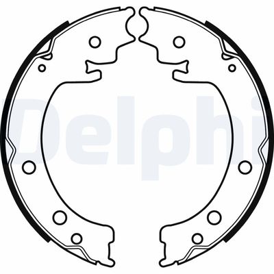 Brake Shoe Set, parking brake DELPHI LS2058