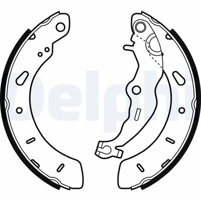 Brake Shoe Set DELPHI LS2062
