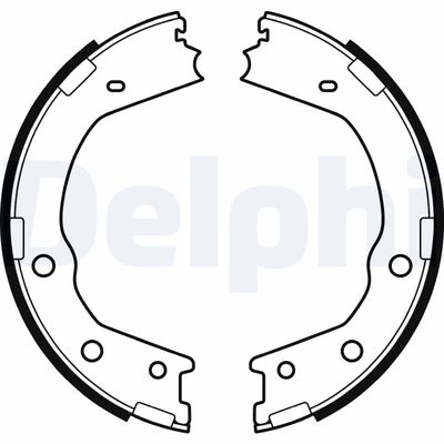 Brake Shoe Set, parking brake DELPHI LS2067