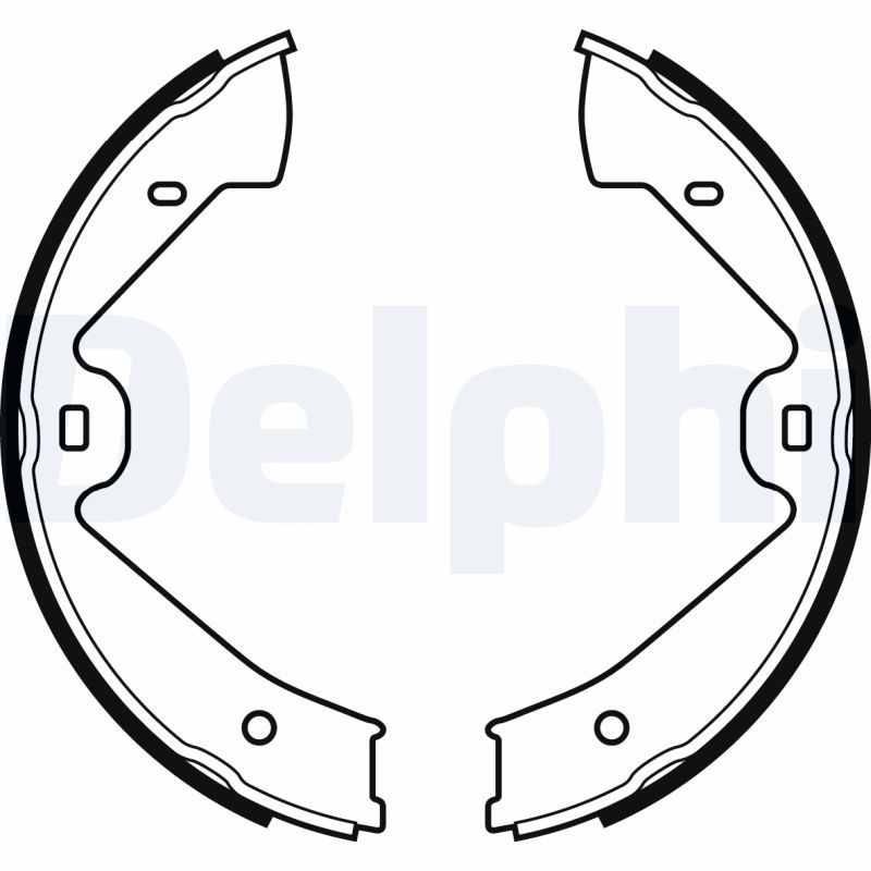 DELPHI LS2070 Brake Shoe Set, parking brake