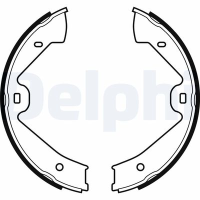 Brake Shoe Set, parking brake DELPHI LS2070