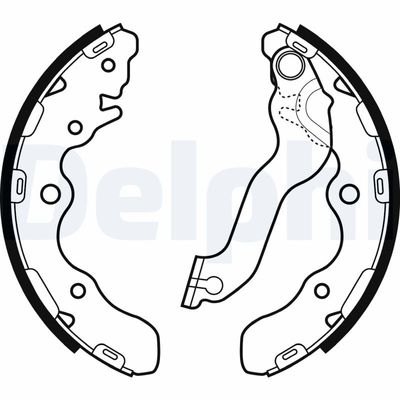 Brake Shoe Set DELPHI LS2072