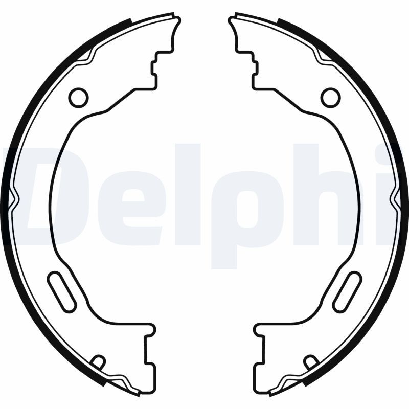 DELPHI LS2077 Brake Shoe Set, parking brake