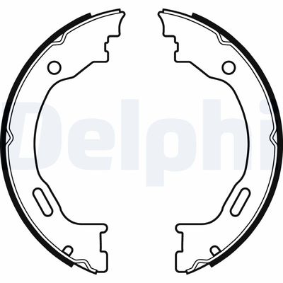 Brake Shoe Set, parking brake DELPHI LS2077