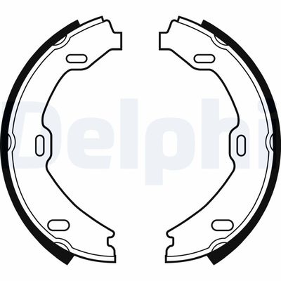 Brake Shoe Set, parking brake DELPHI LS2084