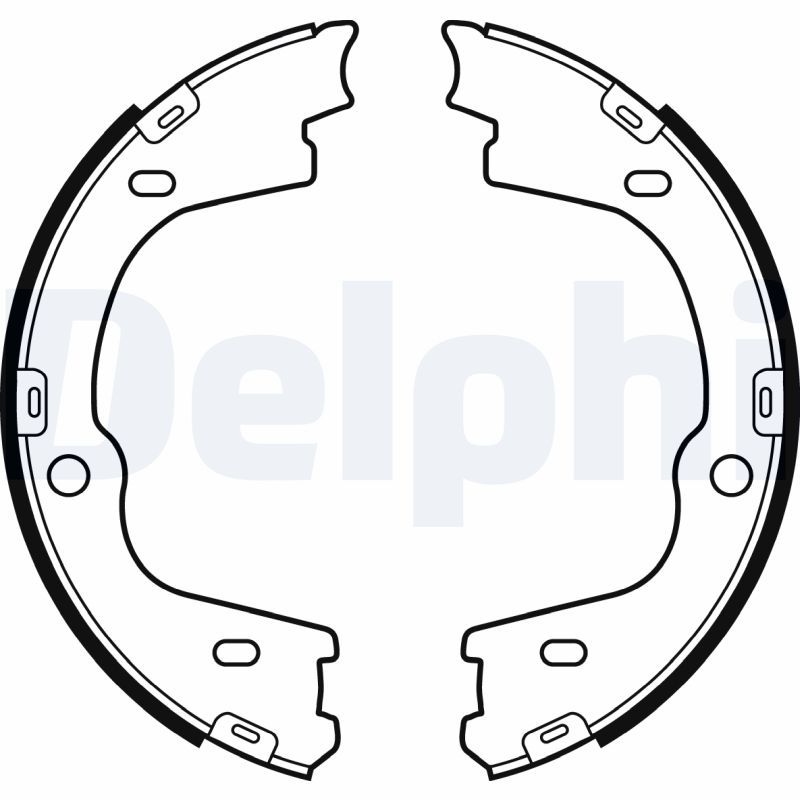 DELPHI LS2086 Brake Shoe Set, parking brake