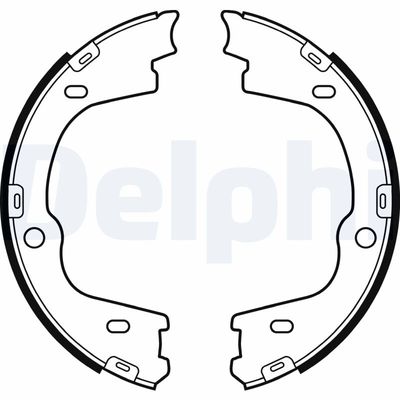 Brake Shoe Set, parking brake DELPHI LS2086