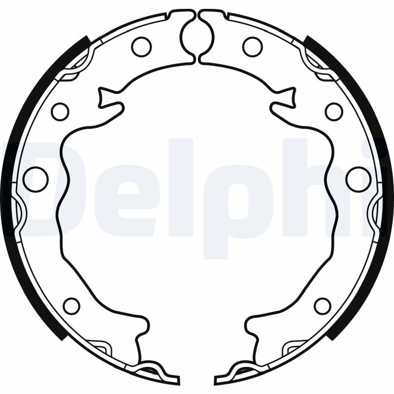 DELPHI LS2089 Brake Shoe Set, parking brake