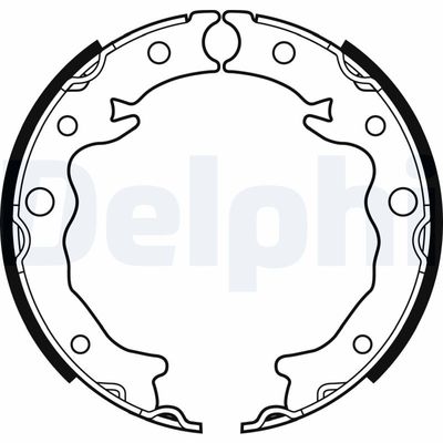 Brake Shoe Set, parking brake DELPHI LS2089