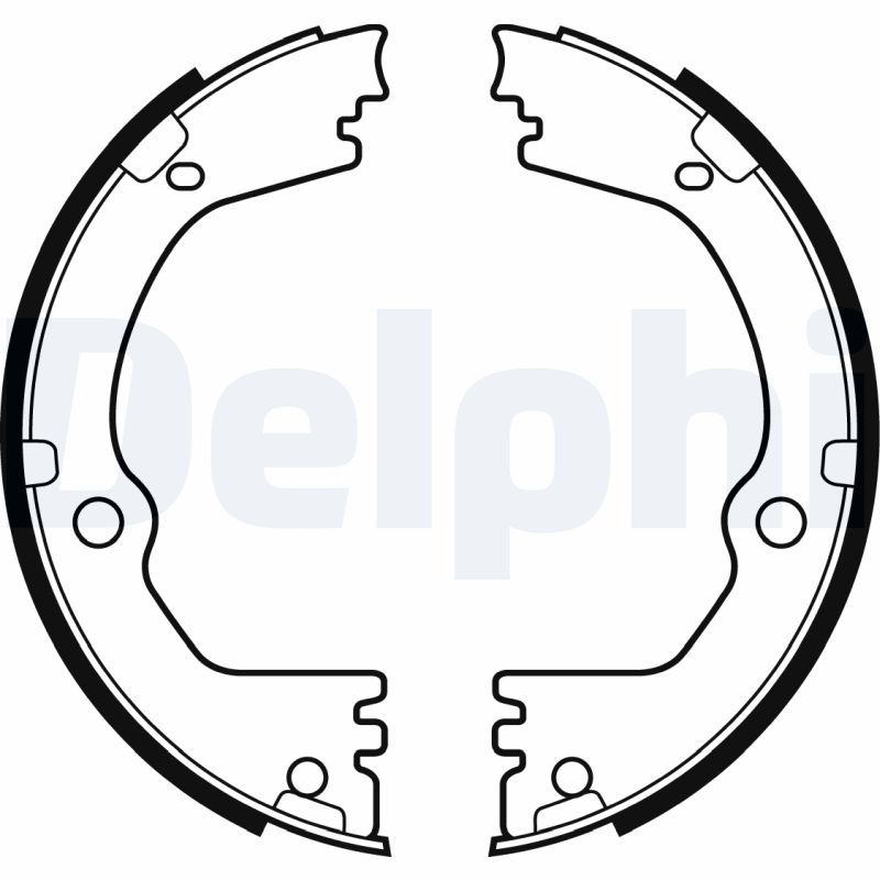 DELPHI LS2090 Brake Shoe Set, parking brake