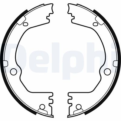 Brake Shoe Set, parking brake DELPHI LS2090