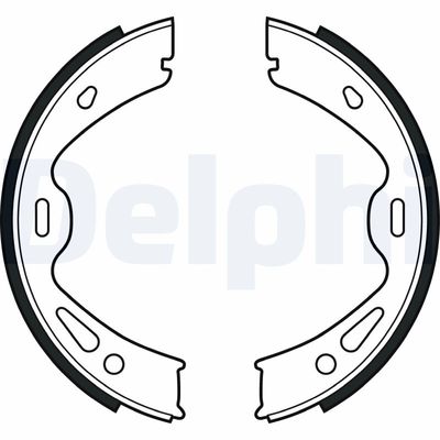 Brake Shoe Set, parking brake DELPHI LS2091