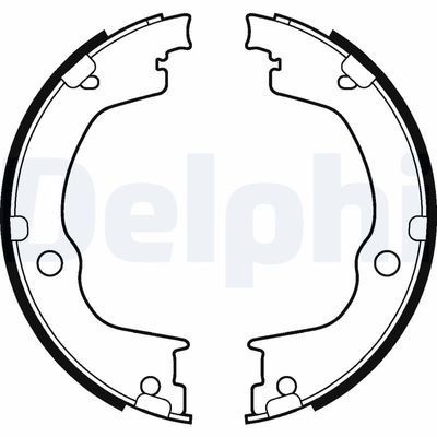 Brake Shoe Set, parking brake DELPHI LS2106