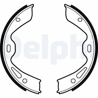 Brake Shoe Set, parking brake DELPHI LS2120