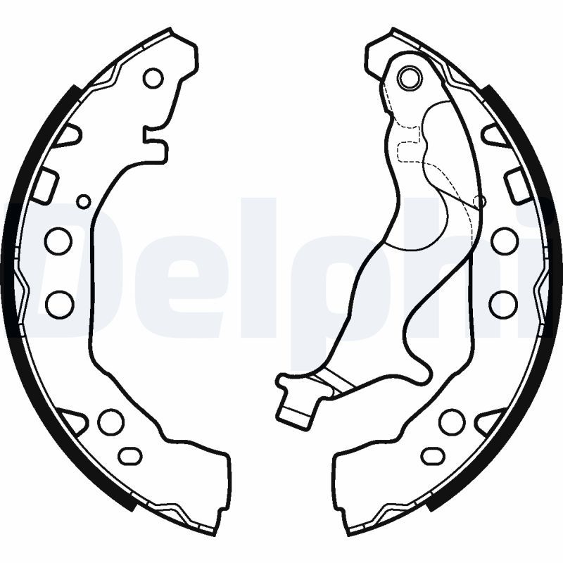 DELPHI LS2128 Brake Shoe Set