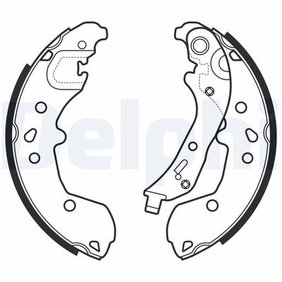Brake Shoe Set DELPHI LS2148