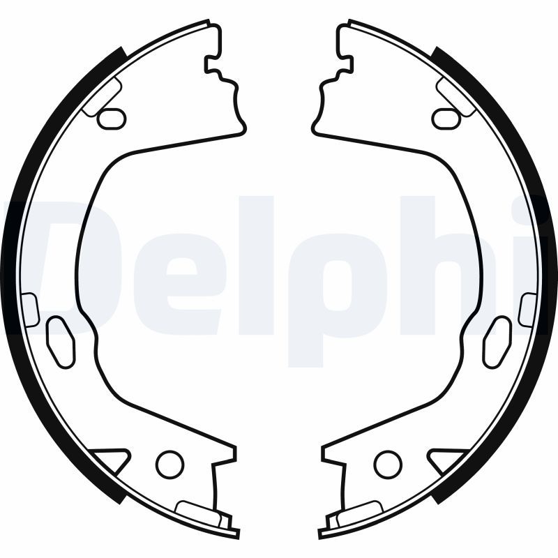 DELPHI LS2153 Brake Shoe Set, parking brake