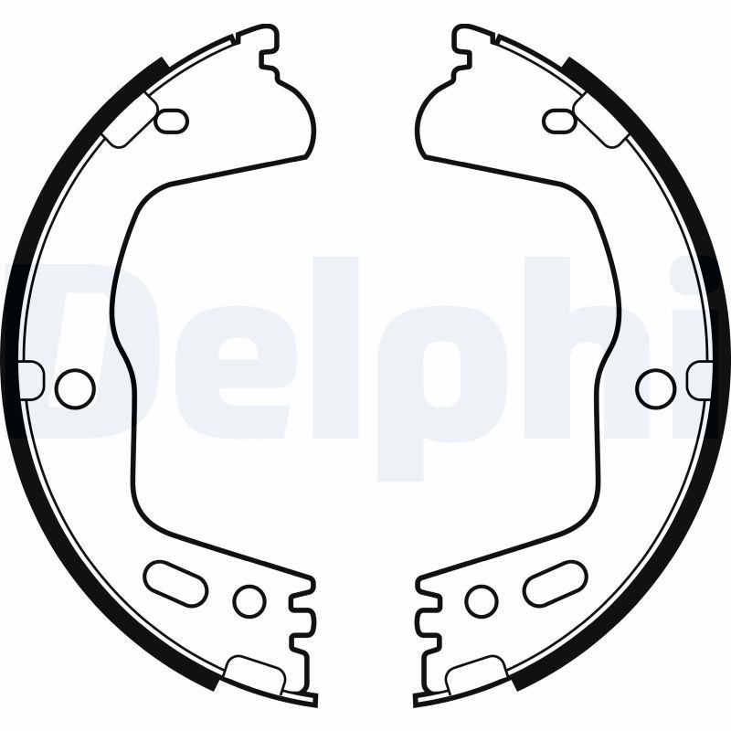 DELPHI LS2155 Brake Shoe Set, parking brake