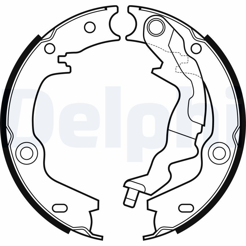 DELPHI LS2161 Brake Shoe Set, parking brake