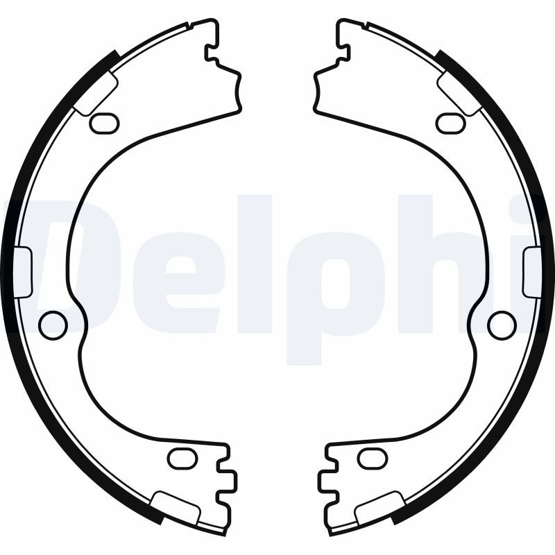 DELPHI LS2166 Brake Shoe Set, parking brake