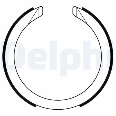 Brake Shoe Set, parking brake DELPHI LS2169