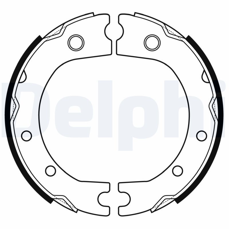 DELPHI LS2172 Brake Shoe Set, parking brake
