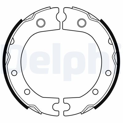 Brake Shoe Set, parking brake DELPHI LS2172