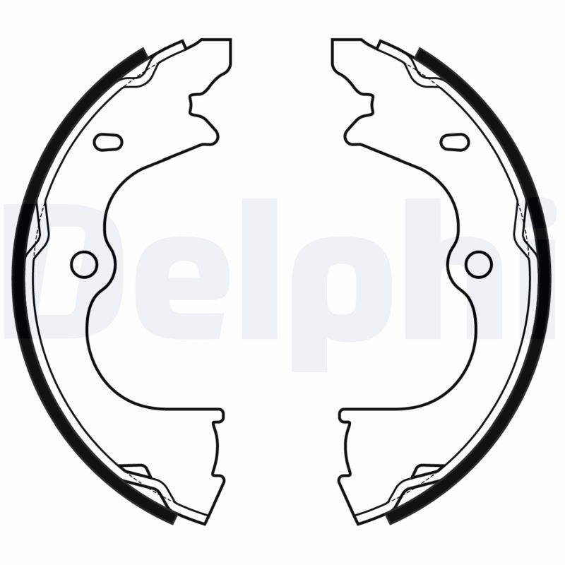 DELPHI LS2173 Brake Shoe Set, parking brake