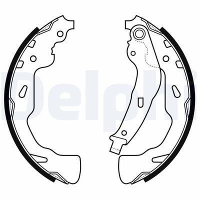 Brake Shoe Set DELPHI LS2176