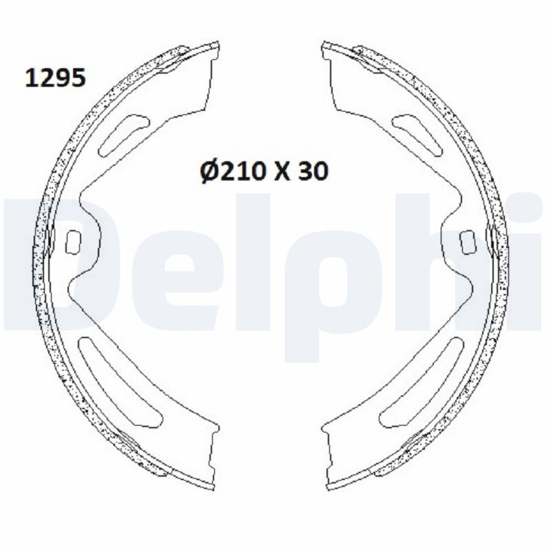 DELPHI LS2179 Brake Shoe Set, parking brake