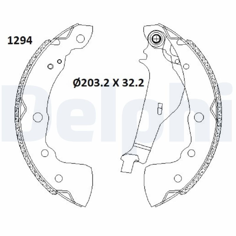 DELPHI LS2181 Brake Shoe Set