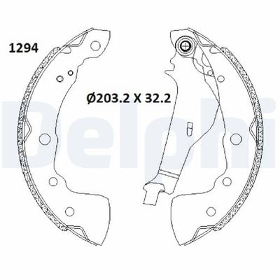 Brake Shoe Set DELPHI LS2181