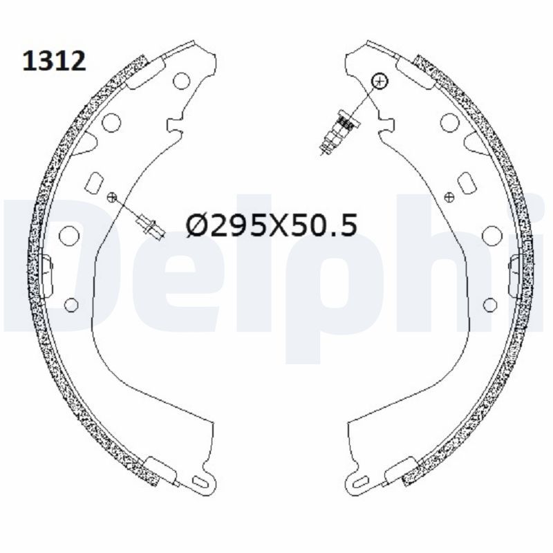 DELPHI LS2187 Brake Shoe Set