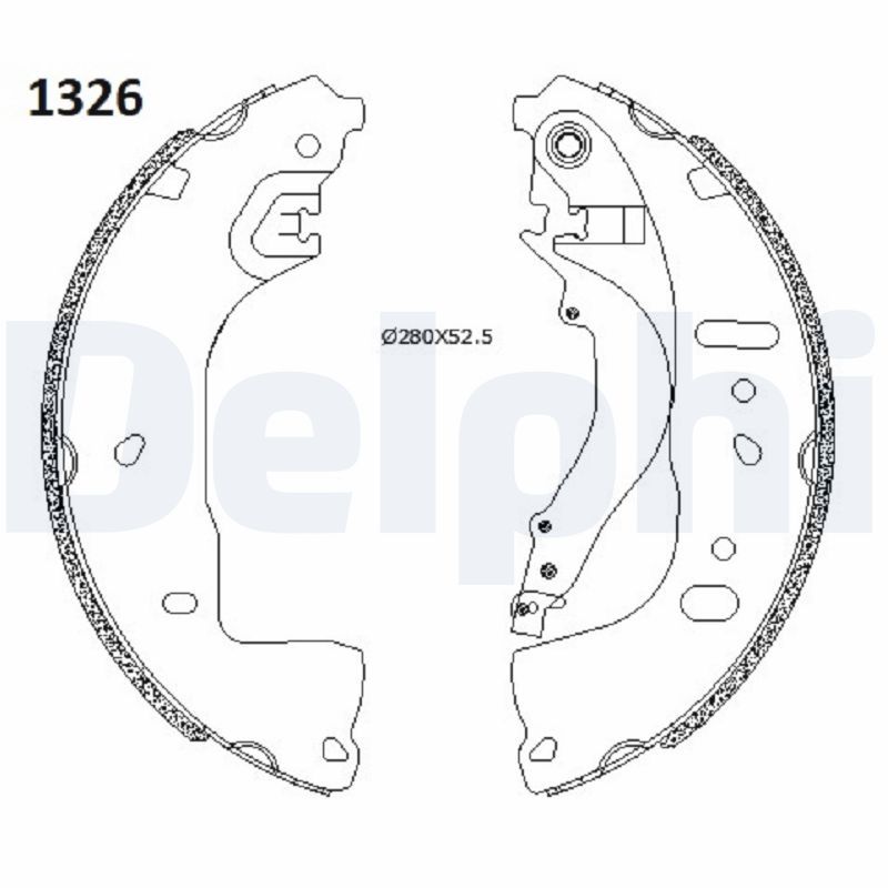 DELPHI LS2197 Brake Shoe Set