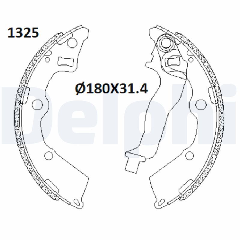 DELPHI LS2199 Brake Shoe Set