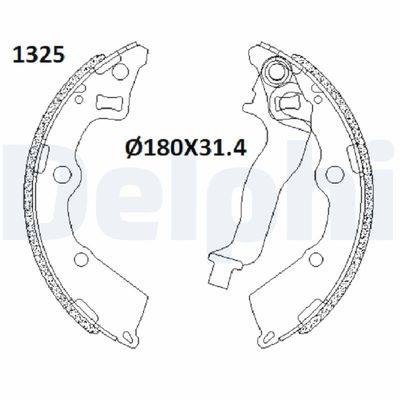 Brake Shoe Set DELPHI LS2199
