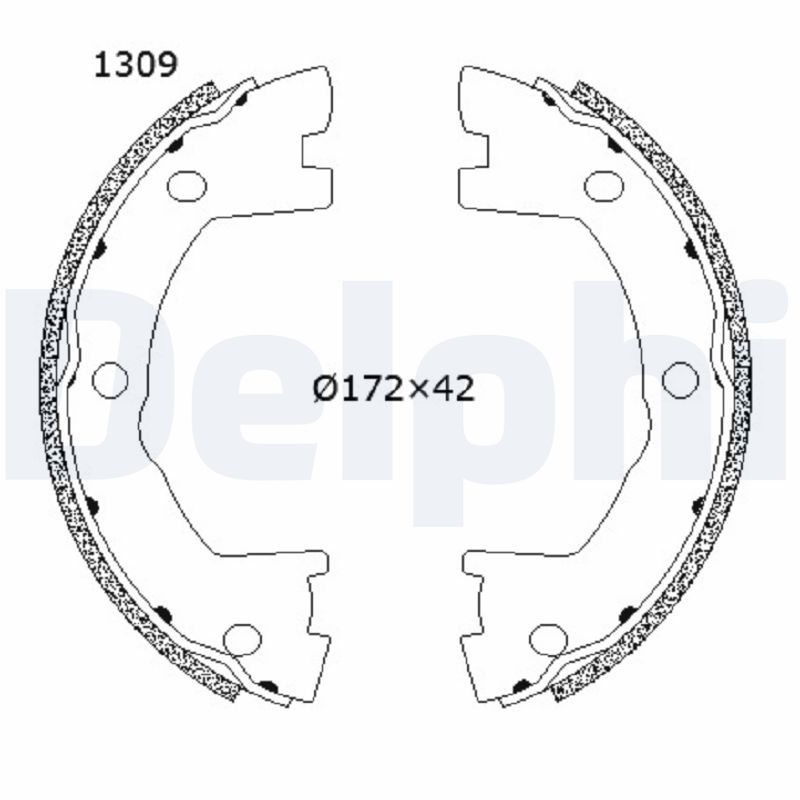 DELPHI LS2203 Brake Shoe Set