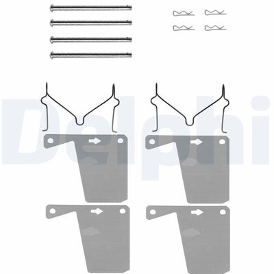 Accessory Kit, disc brake pad DELPHI LX0028