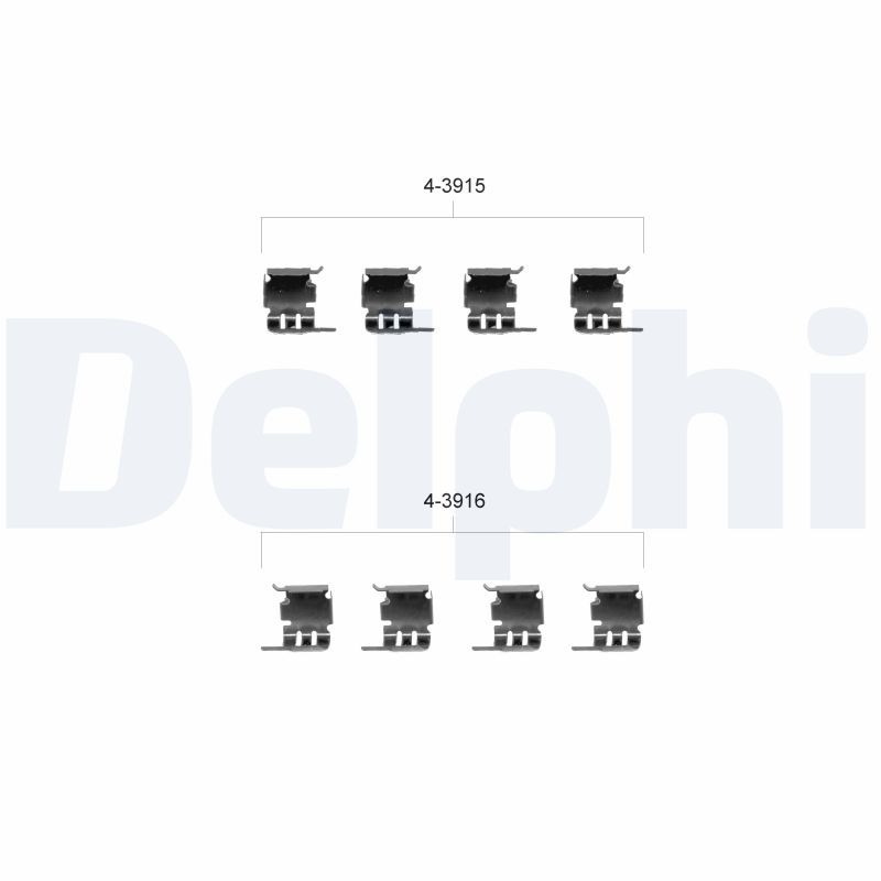 DELPHI LX0348 Accessory Kit, disc brake pad