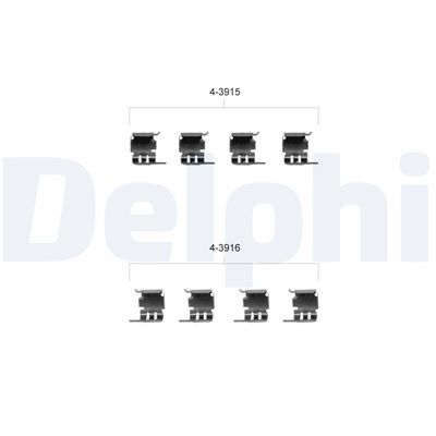 Accessory Kit, disc brake pad DELPHI LX0348