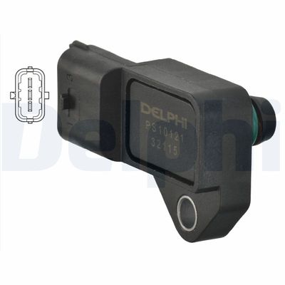 Sensor, intake manifold pressure DELPHI PS10121