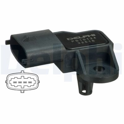 Sensor, intake manifold pressure DELPHI PS10124