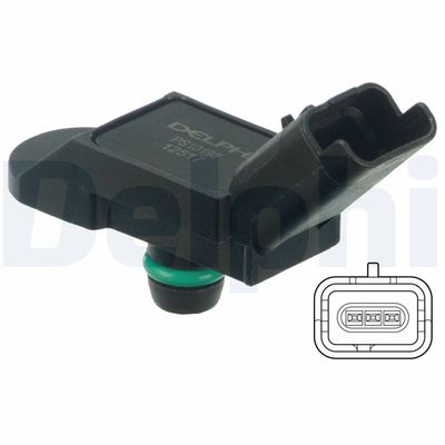 Sensor, intake manifold pressure DELPHI PS10192