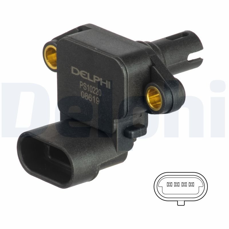 DELPHI PS10220 Sensor, boost pressure