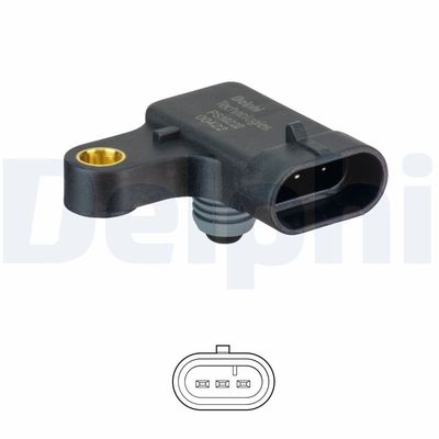 Sensor, intake manifold pressure DELPHI PS10222