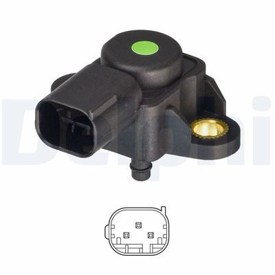 Sensor, intake manifold pressure DELPHI PS20068-12B1