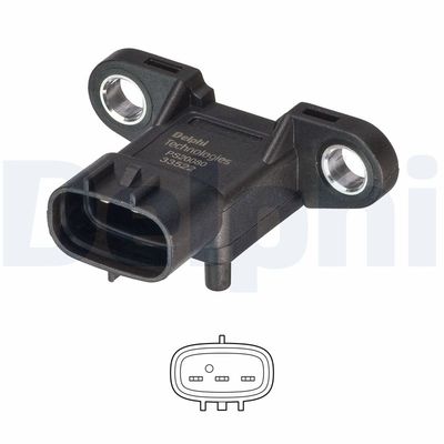Sensor, intake manifold pressure DELPHI PS20080-12B1