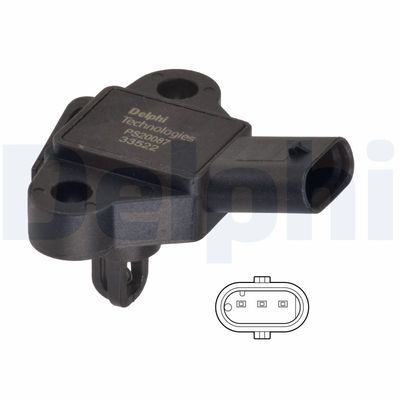 Sensor, intake manifold pressure DELPHI PS20087-12B1