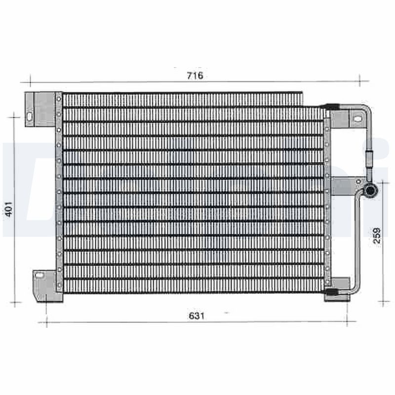 DELPHI TSP0225243 Condenser, air conditioning